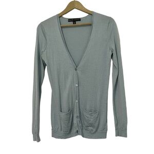 Ralph Lauren Black Label Flawed Cashmere Silk Blend Button Up Cardigan Sz Medium